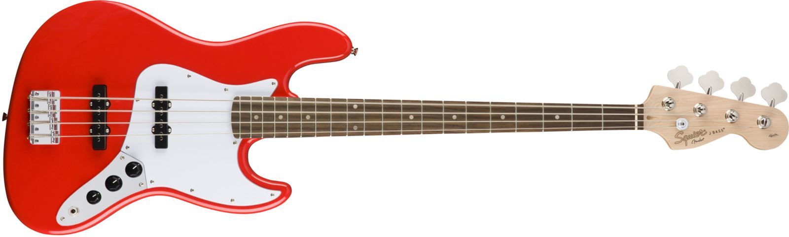 squier affinity jazz bass race red