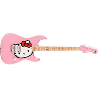 Fender Squier Ltd Ed Hello Kitty Stratocaster Maple Fingerboard Pink w Gig Bag