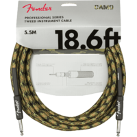 Fender Professional Series Instrument Cable, Straight/Straight, 18.6' - Woodland Camo