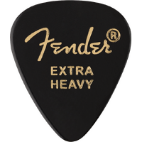Fender Classic Celluloid, Black, 351 Shape, Extra Heavy, (12)