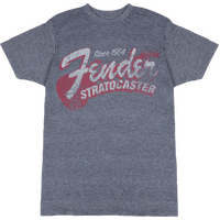  Fender Since 1954 Strat T-Shirt, Blue Smoke, L