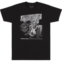 Fender Stratocaster 70th Anniversary, Tee, Black