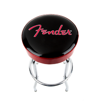 Fender Red Sparkle Logo Barstool Black/Red Sparkle 30"