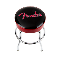 Fender Red Sparkle Logo Barstool, Black/Red Sparkle, 24 Inch