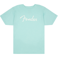 Fender Spaghetti Logo T-Shirt, Daphne Blue, XXL