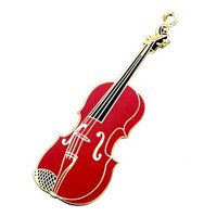 Burgundy Violin Keychain