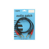 Klotz AT-JJ0300 3m Audio Patch Stereo Twin Cable Jack To Jack