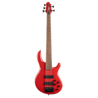 Cort C5 Deluxe 5 String Electric Bass Guitar - Candy Red