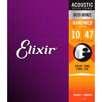 Elixir 11152 Nanoweb 80/20 - 12 String - Light 10-47