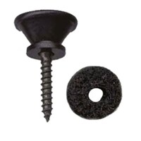 DR Parts GPK56B Black Guitar Strap Button With Felt & Screw - Black