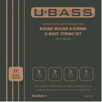 KALA U•BASS Silver-Plated Nylon Core Round Wound 4-String Set - 50-110