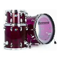 Ludwig Vistalite 3 Piece FAB Shell Pack Purple - Limited Edition