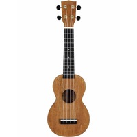 Mahalo MS1TBR Slimline Series Soprano Ukulele In Transparent Brown