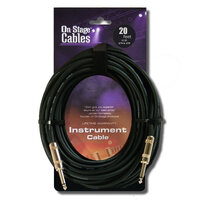 On Stage 20ft Instrument Cable (1/4" Straight Plug - 1/4" Straight Plug)