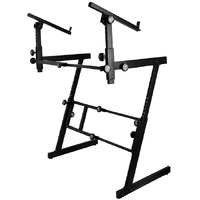 On Stage Pro Heavy Duty Folding Z-Style Multi-Use Stand with 2nd Tier