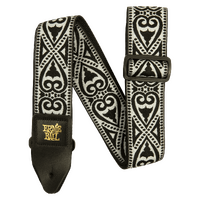 Ernie Ball 5345 Classic Jacquard Guitar Strap/Bass Strap - Black Heart