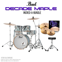 Pearl Decade Maple 22" Fusion Plus INCREDA-BUNDLE - Blue Mirage