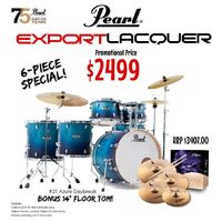 Pearl Export EXL 22" Fusion Plus Drum Kit Azure Daybreak