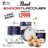 Pearl Export EXL 22" Fusion Plus Drum Kit Indigo Night