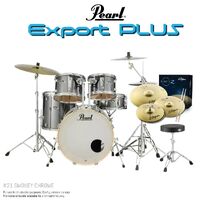 Pearl Export Plus 5pce 22" Fusion Plus Kit Package - Smokey Chrome