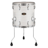 Pearl Masters Maple/Gum Floor Tom - 16"x16" - White Ice Swirl