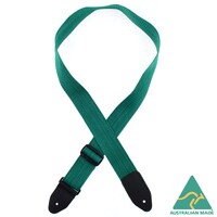 Colonial Leather Dark Green Webbing Guitar Strap - POLY-DKGRE