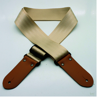 DSL Seat Belt Webbing Guitar Strap - Gold